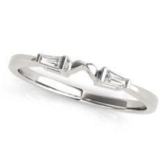 Fancy Baguette Half Eternity Ring in Gold & Platinum