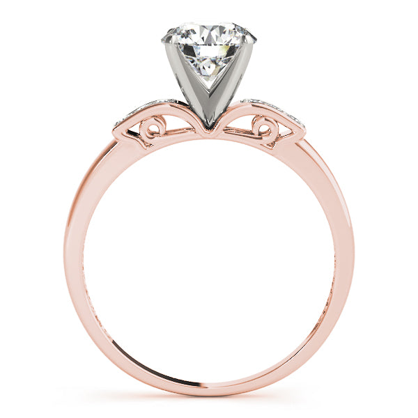 Luxe Channel-Set Round Diamond Engagement Ring — 9K/18K Gold & Platinum