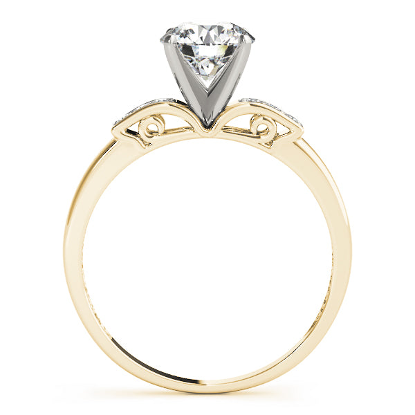 Luxe Channel-Set Round Diamond Engagement Ring — 9K/18K Gold & Platinum