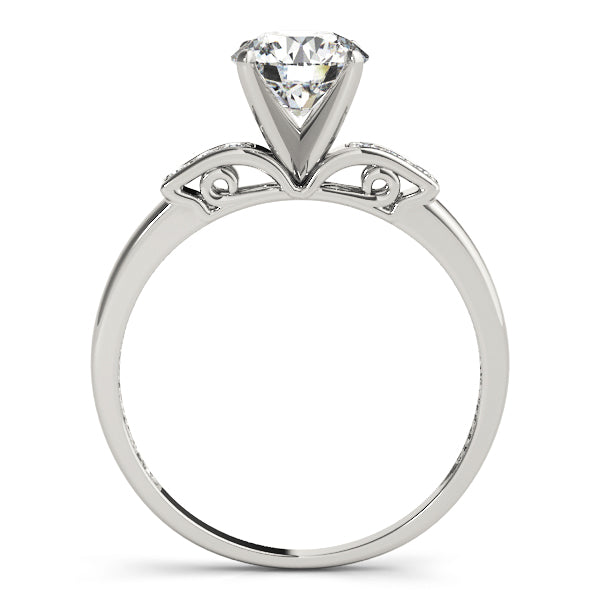 Luxe Channel-Set Round Diamond Engagement Ring — 9K/18K Gold & Platinum