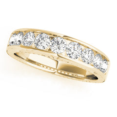 Channel Set Half Eternity Ring in Gold & Platinum