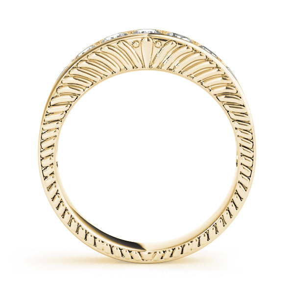 Channel Set Half Eternity Ring in Gold & Platinum