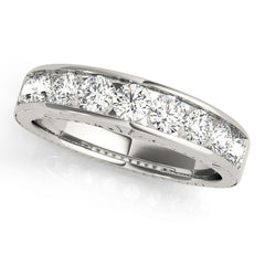 Channel Set Half Eternity Ring in Gold & Platinum