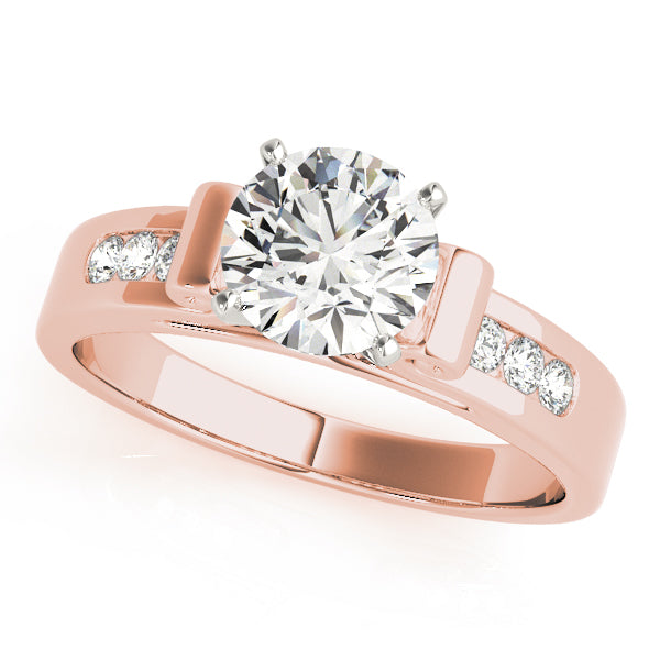 Iconic Channel-Set Round Diamond Engagement Ring — 9K/18K Gold & Platinum