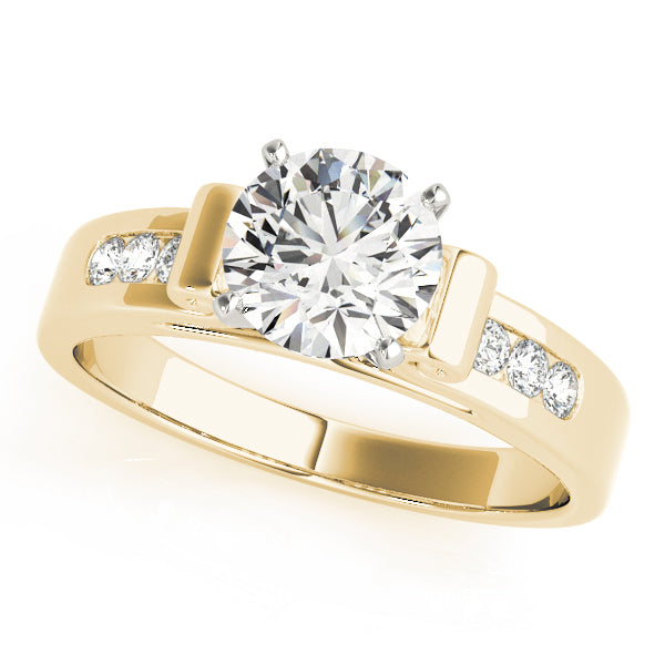 Iconic Channel-Set Round Diamond Engagement Ring — 9K/18K Gold & Platinum
