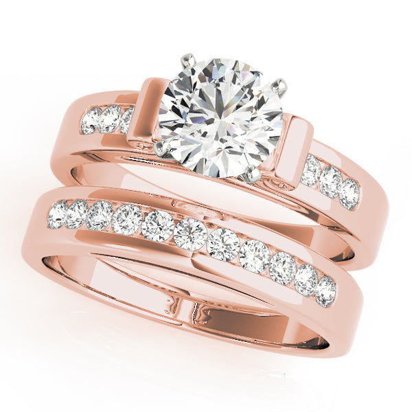 Iconic Channel-Set Round Diamond Engagement Ring — 9K/18K Gold & Platinum