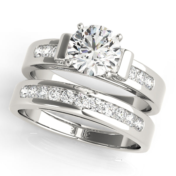 Iconic Channel-Set Round Diamond Engagement Ring — 9K/18K Gold & Platinum