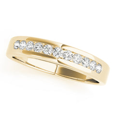 Channel Set Half Eternity Ring in Gold & Platinum