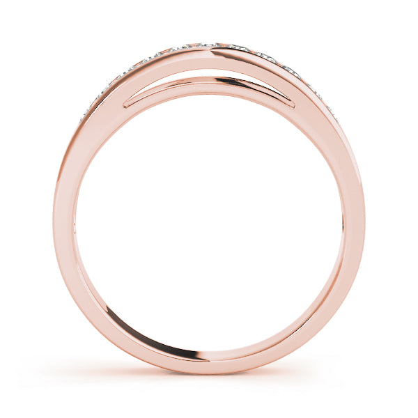 Channel Set Half Eternity Ring in Gold & Platinum