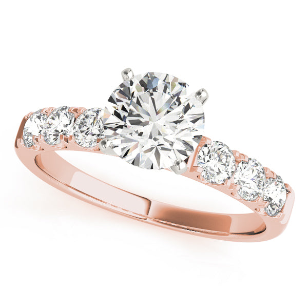 Signature Prong-Set Round Diamond Engagement Ring — 9K/18K Gold & Platinum