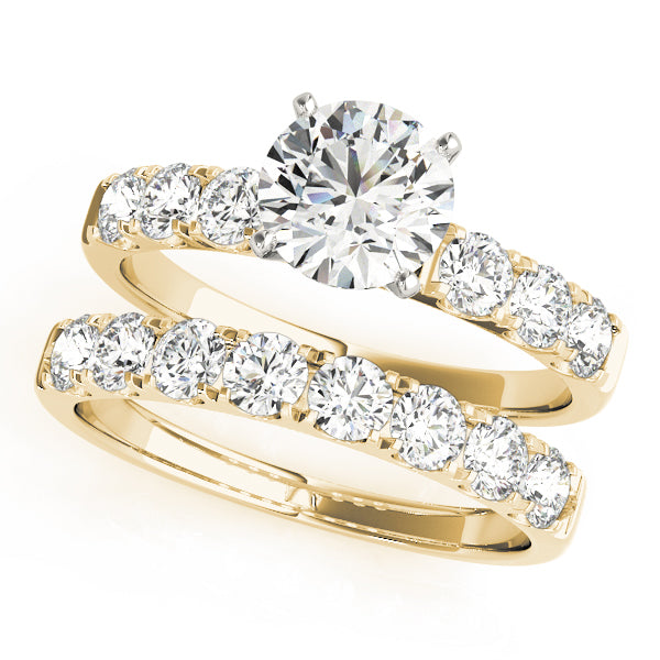 Signature Prong-Set Round Diamond Engagement Ring — 9K/18K Gold & Platinum