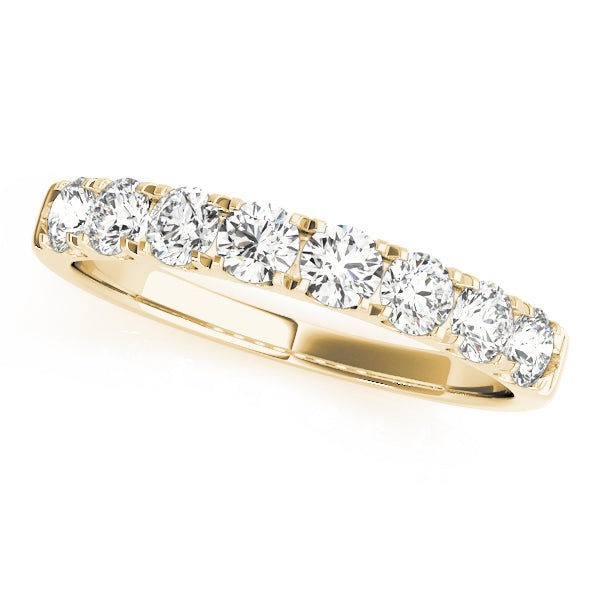 Split Prong Half Eternity Ring in Gold & Platinum