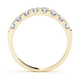 Split Prong Half Eternity Ring in Gold & Platinum