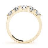 5-Stone Bar Set Half Eternity Ring in Gold & Platinum