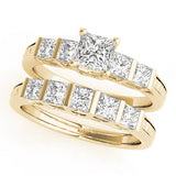 Exquisite Fancy Shape Baguette Princess Diamond Engagement Ring — 9K/18K Gold & Platinum