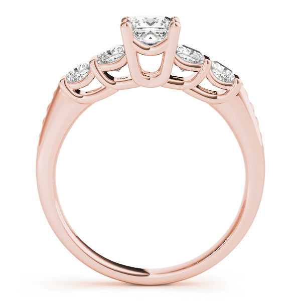 Exquisite Fancy Shape Baguette Princess Diamond Engagement Ring — 9K/18K Gold & Platinum
