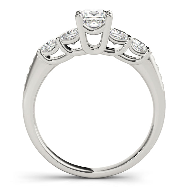 Exquisite Fancy Shape Baguette Princess Diamond Engagement Ring — 9K/18K Gold & Platinum