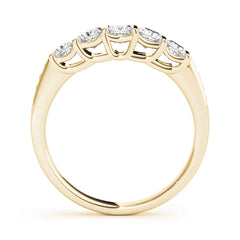 Fancy Princess Half Eternity Ring in Gold & Platinum