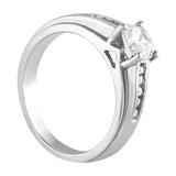 Couture Channel-Set Round Diamond Engagement Ring — 9K/18K Gold & Platinum