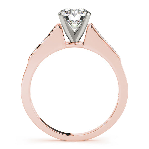 Regal Channel-Set Round Diamond Engagement Ring — 9K/18K Gold & Platinum