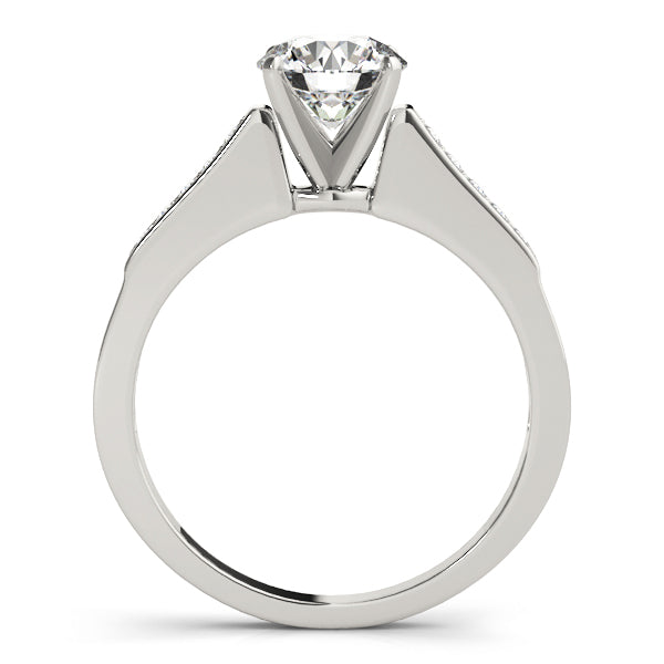 Regal Channel-Set Round Diamond Engagement Ring — 9K/18K Gold & Platinum