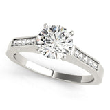 Regal Channel-Set Round Diamond Engagement Ring — 9K/18K Gold & Platinum