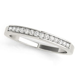 Channel Set Half Eternity Ring in Gold & Platinum