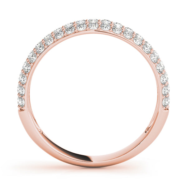 Multirow Pavã© Half Eternity Ring in Gold & Platinum