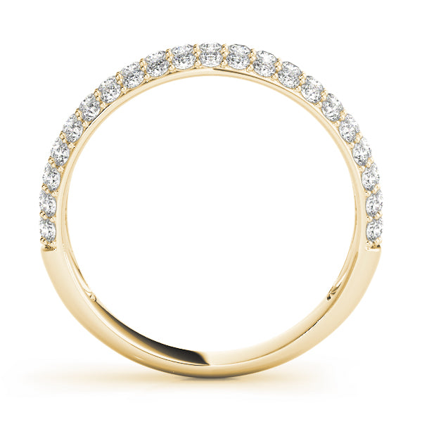 Multirow Pavã© Half Eternity Ring in Gold & Platinum