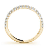 Multirow Pavã© Half Eternity Ring in Gold & Platinum