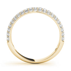 Multirow Pavã© Half Eternity Ring in Gold & Platinum