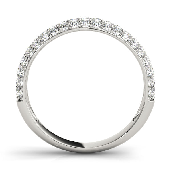 Multirow Pavã© Half Eternity Ring in Gold & Platinum