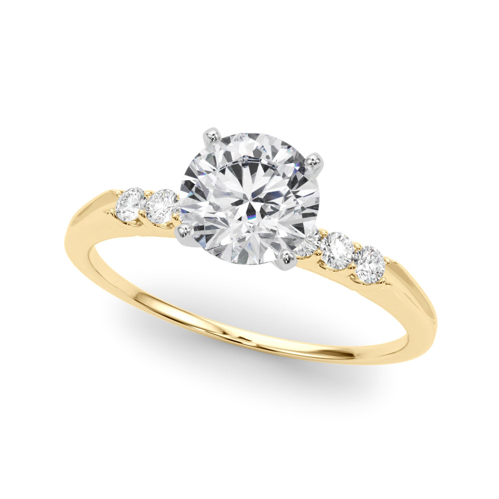 Eternal Prong-Set Round Diamond Engagement Ring — 9K/18K Gold & Platinum