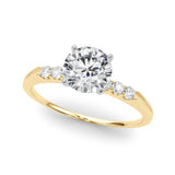 Eternal Prong-Set Round Diamond Engagement Ring — 9K/18K Gold & Platinum