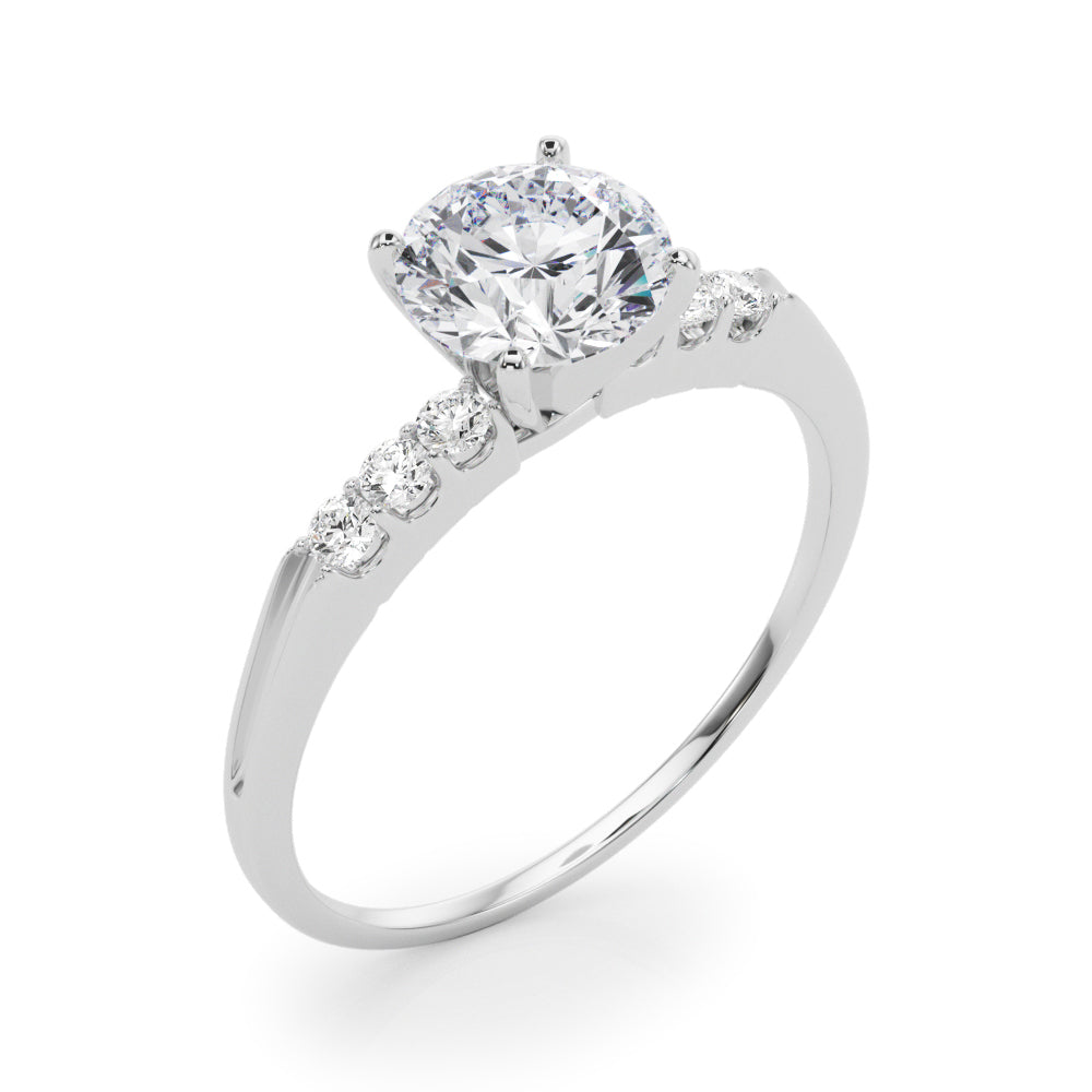 Eternal Prong-Set Round Diamond Engagement Ring — 9K/18K Gold & Platinum