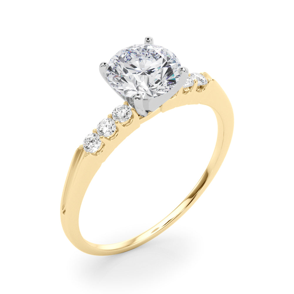 Eternal Prong-Set Round Diamond Engagement Ring — 9K/18K Gold & Platinum
