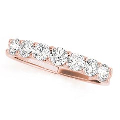 U-Prong Half Eternity Ring in Gold & Platinum