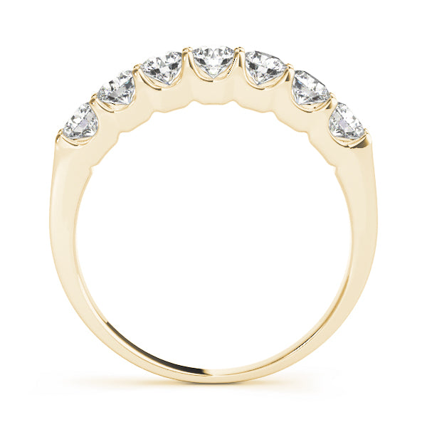 U-Prong Half Eternity Ring in Gold & Platinum