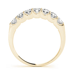U-Prong Half Eternity Ring in Gold & Platinum