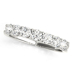 U-Prong Half Eternity Ring in Gold & Platinum