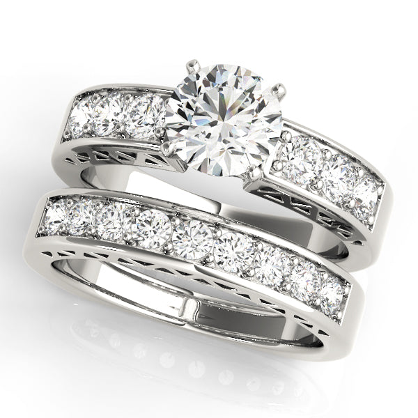 Brilliant Channel-Set Round Diamond Engagement Ring — 9K/18K Gold & Platinum