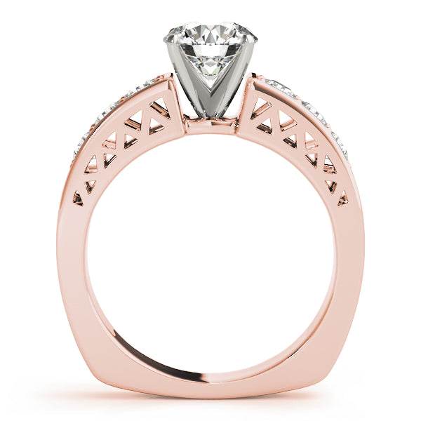 Brilliant Channel-Set Round Diamond Engagement Ring — 9K/18K Gold & Platinum