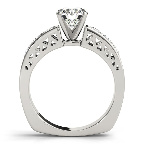 Brilliant Channel-Set Round Diamond Engagement Ring — 9K/18K Gold & Platinum
