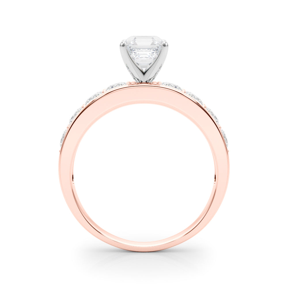 Majestic Channel-Set Round Diamond Engagement Ring — 9K/18K Gold & Platinum