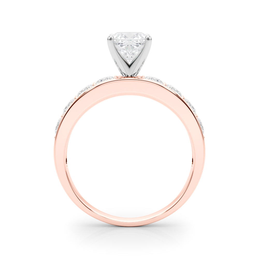 Majestic Channel-Set Round Diamond Engagement Ring — 9K/18K Gold & Platinum