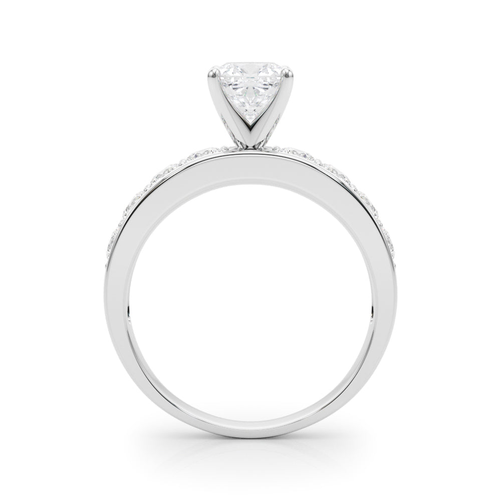 Majestic Channel-Set Round Diamond Engagement Ring — 9K/18K Gold & Platinum