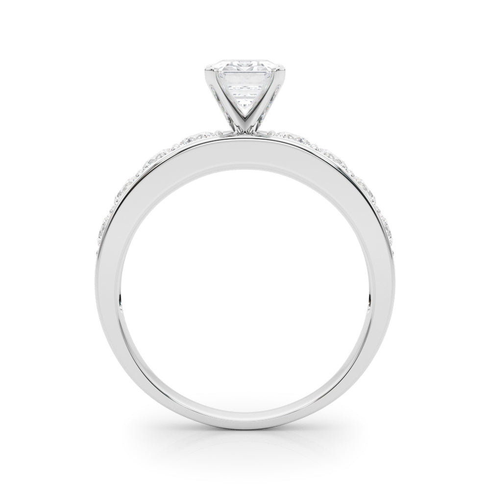 Majestic Channel-Set Round Diamond Engagement Ring — 9K/18K Gold & Platinum