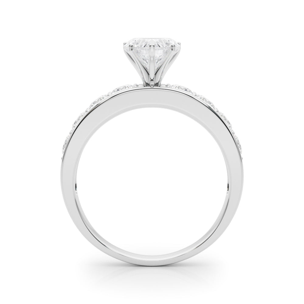 Majestic Channel-Set Round Diamond Engagement Ring — 9K/18K Gold & Platinum