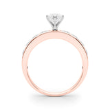 Majestic Channel-Set Round Diamond Engagement Ring — 9K/18K Gold & Platinum