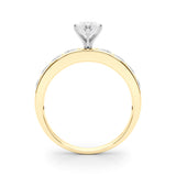 Majestic Channel-Set Round Diamond Engagement Ring — 9K/18K Gold & Platinum